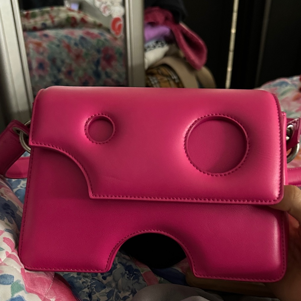 Offwhite pink cheese bag